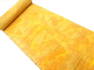 アンティーク　手織り紬抽象模様織出し名古屋帯地反物